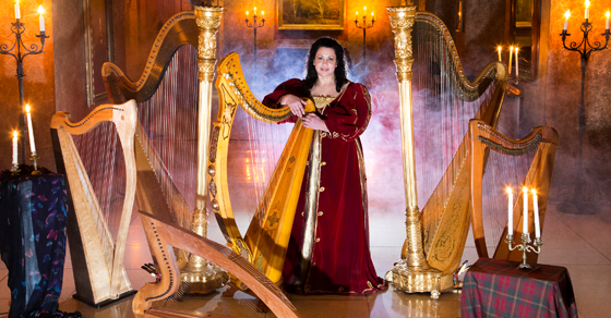 The Harpist Love, ca. 1780 Folded fan, the cream silk l…